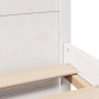 Estructura de cama con cabecero sin colchón blanco 180x200 cm