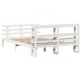 Estructura de cama con cabecero sin colchón blanco 120x200 cm