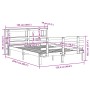 Estructura de cama con cabecero sin colchón blanco 120x200 cm