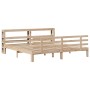 Estructura de cama con cabecero madera maciza pino 180x200 cm