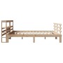 Estructura de cama con cabecero madera maciza pino 180x200 cm