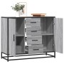 Aparador de madera de ingeniería gris Sonoma 92x35x76 cm