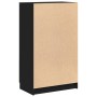 Mueble zapatero madera contrachapada negro 59x35x100 cm