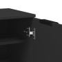 Mueble zapatero madera contrachapada negro 59x35x100 cm
