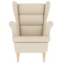 Sillón de lino blanco 74x84x100 cm