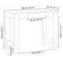 Escritorio de madera contrachapada blanco 100x45x75 cm
