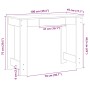 Escritorio de madera contrachapada roble ahumado 100x45x75 cm