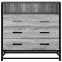 Cajonera de madera contrachapada gris sonoma 70x41x70 cm