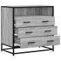 Cajonera de madera contrachapada gris sonoma 70x41x70 cm