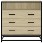 Cajonera de madera contrachapada color roble sonoma 70x41x70 cm