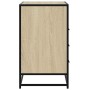 Cajonera de madera contrachapada color roble sonoma 70x41x70 cm