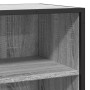 Aparador madera ingeniería y metal gris Sonoma 35,5x35x76 cm