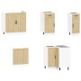 Mueble cocina Lucca roble sonoma 11 pzas madera contrachapada