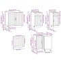 Mueble cocina Lucca roble ahumado 11 pzas madera contrachapada