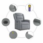 Sillón reclinable de masaje eléctrico tela gris claro