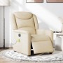 Sillón reclinable de masaje eléctrico tela color crema