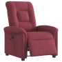 Sillón reclinable eléctrico tela rojo tinto