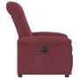 Sillón reclinable eléctrico tela rojo tinto