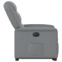 Sillón eléctrico reclinable elevable de tela gris claro