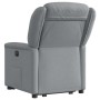 Sillón eléctrico reclinable elevable de tela gris claro