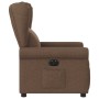 Sillón reclinable eléctrico de tela marrón