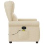 Sillón reclinable de masaje eléctrico tela color crema