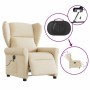 Sillón reclinable de masaje eléctrico tela color crema