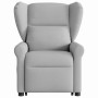 Sillón eléctrico reclinable elevable de tela gris nube
