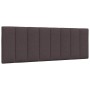 Cabecero de cama acolchado tela marrón oscuro 120 cm