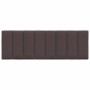 Cabecero de cama acolchado tela marrón oscuro 120 cm