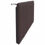 Cabecero de cama acolchado tela marrón oscuro 120 cm
