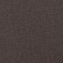 Cabecero de cama acolchado tela marrón oscuro 120 cm