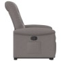 Sillón reclinable elevable tela gris taupe