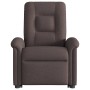 Sillón masaje eléctrico reclinable elevable tela marrón oscuro