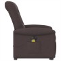 Sillón masaje eléctrico reclinable elevable tela marrón oscuro