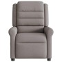 Sillón reclinable de masaje eléctrico tela gris taupe