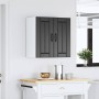Armario de pared de cocina Lucca madera ingeniería negra