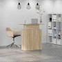Mostrador recepción roble sonoma 100x40x104cm madera ingeniería