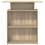 Mostrador recepción roble sonoma 100x40x104cm madera ingeniería