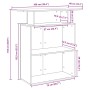 Mostrador recepción roble sonoma 100x40x104cm madera ingeniería