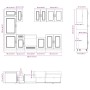 Mueble cocina Kalmar gris hormigón 8 pzas madera contrachapada