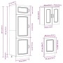 Mueble cocina Kalmar gris hormigón 8 pzas madera contrachapada