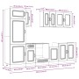 Mueble cocina Kalmar sonoma gris 8 pzas madera contrachapada