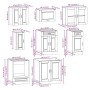 Mueble cocina Kalmar sonoma gris 8 pzas madera contrachapada