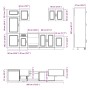 Mueble cocina Kalmar madera vieja 7 pzas madera contrachapada