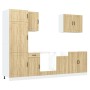 Mueble cocina Kalmar roble sonoma 7 pzas madera contrachapada