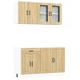 Mueble cocina Kalmar roble sonoma 4 pzas madera contrachapada