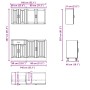 Mueble cocina Kalmar roble sonoma 4 pzas madera contrachapada