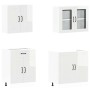 Mueble cocina Kalmar blanco de alto brillo 4 pzas