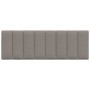 Cabecero de cama acolchado tela gris taupé 140 cm